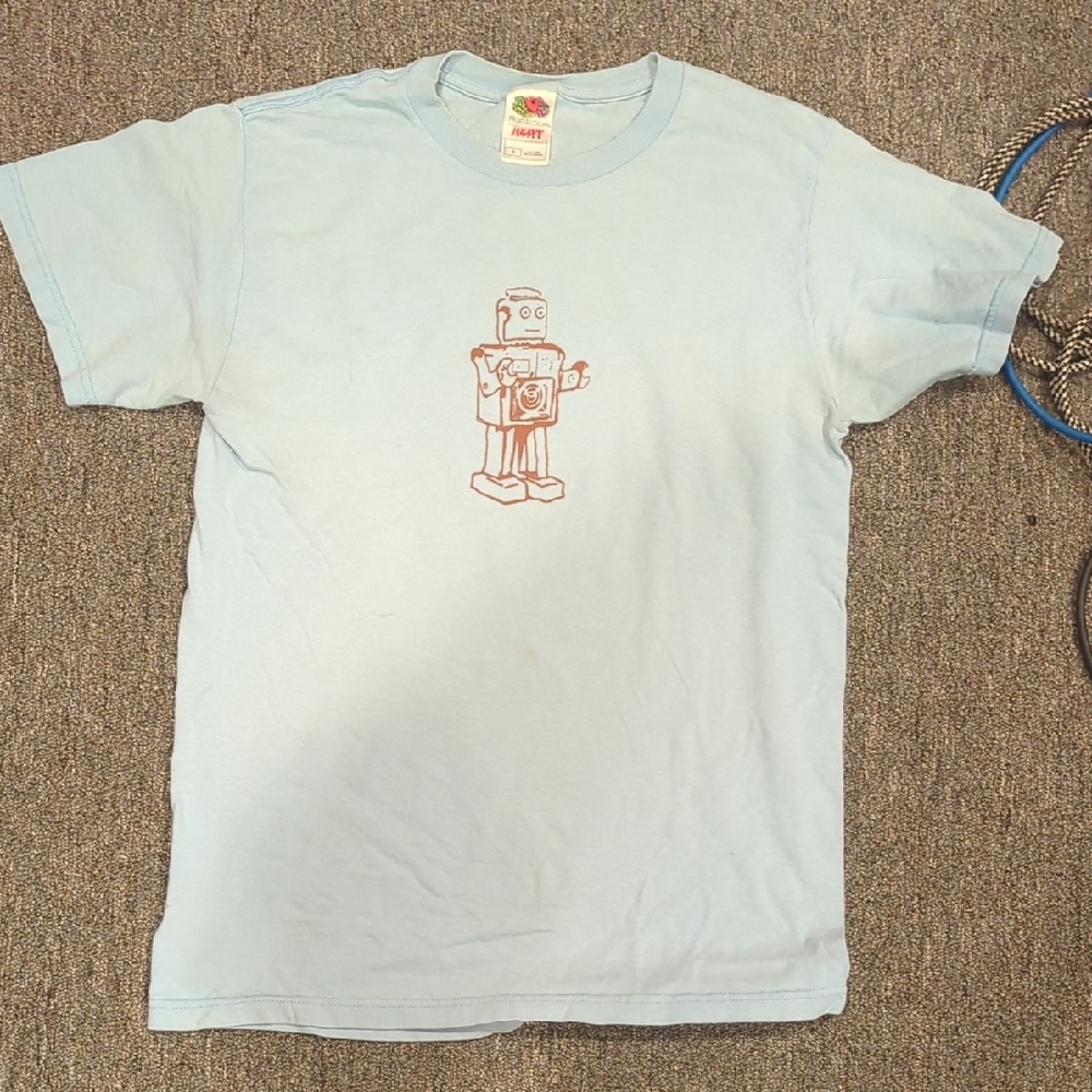 Fruit of the Loom Light Blue Robot Graphic Tee